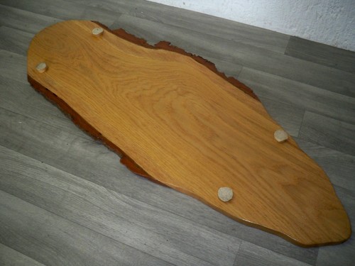 Servierbrett Eiche UNIKAT Lebensmittelecht lackiert H/B/T: 3,5 x 103 x 39,5 cm A - Bild 4 von 5