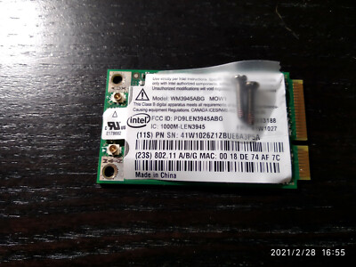 Lenovo ThinkPad T60 (X60 R60 X61 T61) WiFi-G Card with 2 screws SWM3945ABG MOW1