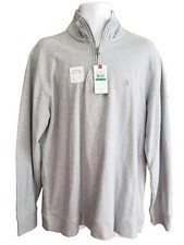 Izod Saltwater Mens Pique Relaxed Fit Heather Gray 1/4 Zip Soft Pullover NWT LG