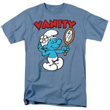 THE SMURFS VANITY Licensed Adult Men's Graphic Tee Shirt SM-3XL