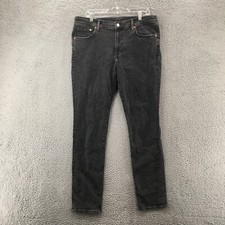 H&M Skinny Fit Jeans Mens 38x32 (actual 37x32) Grey Denim Mid Rise Zip Fly