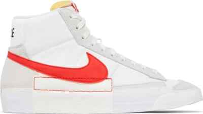 Nike Herren Weiß & Rot Blazer Mid 77 Pro Club Turnschuhe UK 6,5 BRANDNEU