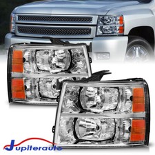 For 2007-2013 Chevy Silverado 1500 2500hd Replacement Chrome Headlights