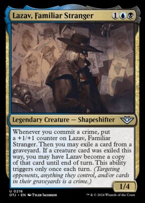 MTG Lazav, Familiar Stranger (216/441) Outlaws of Thunder Junction LP