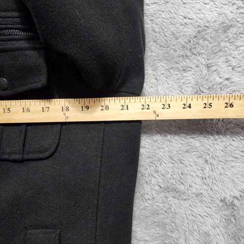 Levis Jacket Mens Small Black Military Jacket Double Zipper Quilt Lined Snap - Picture 11 of 16
