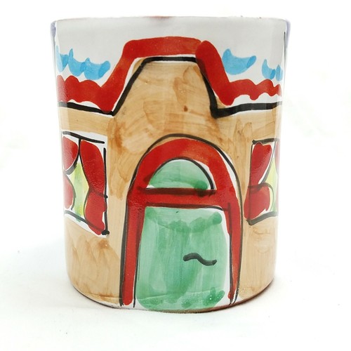 Starbucks Hand Painted Snowman and Bethlehem Star in Sky Mug Italy 16oz Ceramic - Picture 2 of 6