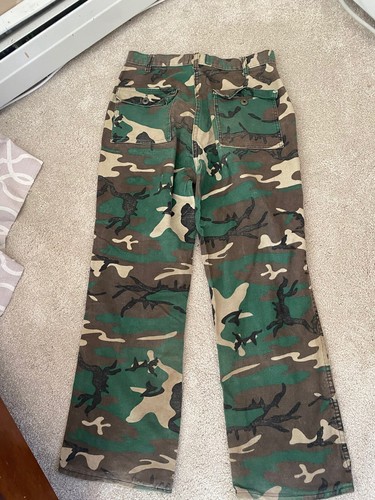 VTG Melton Deerskin Realtree Camo Chamois Pants Camouflage Made in USA 32x 30 - Picture 2 of 6