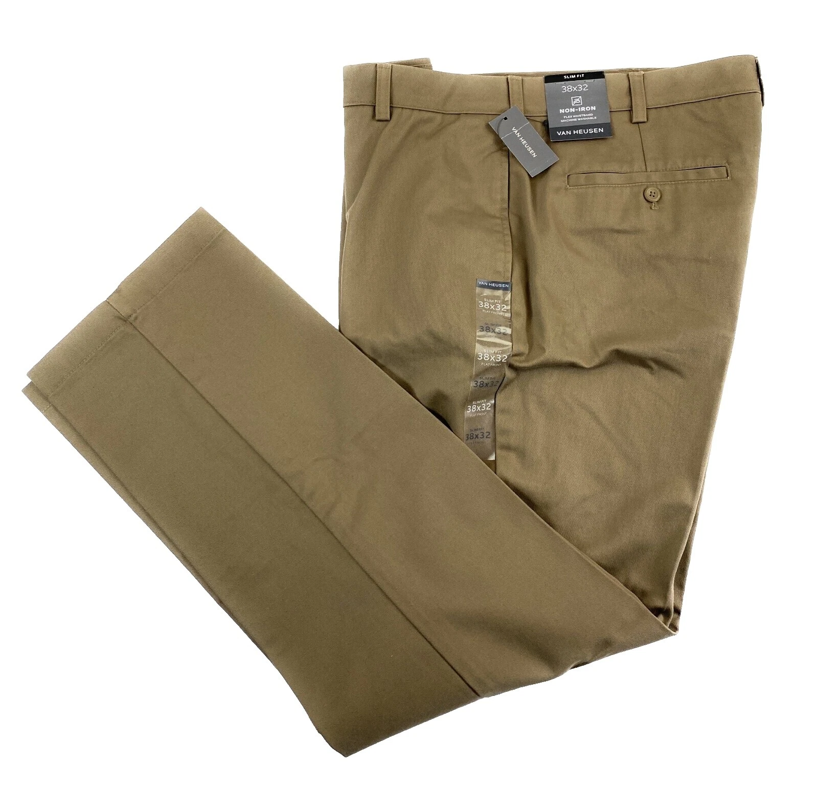 Pantalones Marrón Algodón Van Heusen para hombres