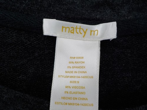 MATTY M SWEATSHIRT WOMENS SZ S CHARCOAL LONG SLEEVE ZIPPED SIDES LIGHTWEIGHT NWT - Picture 14 of 20