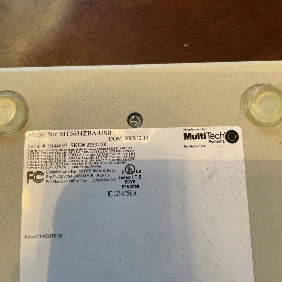 MultiTech Multi-Tech MultiZBA (MT5634ZBA) 56 Kbps - Image 2 of 2