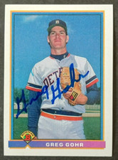 1991 Bowman SIGNED: Greg Gohr, TIGERS #142