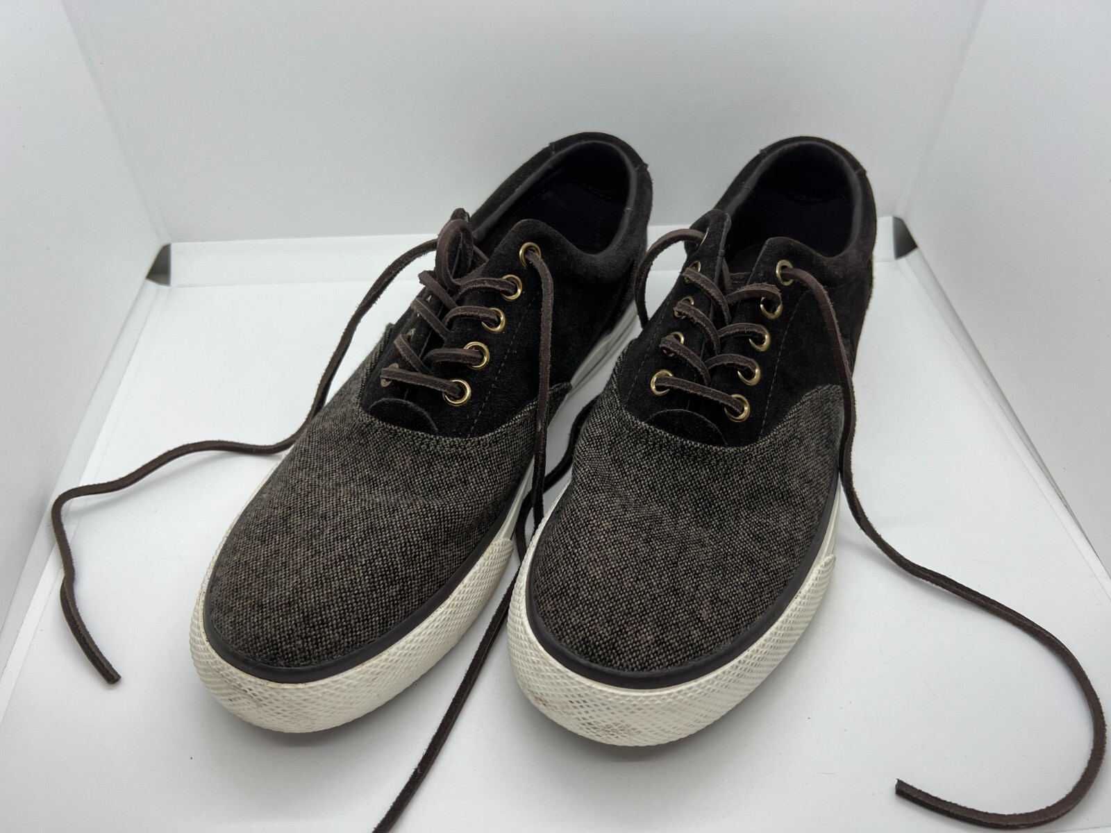 Scarpe da ginnastica Polo Ralph Lauren da uomo marrone sella pony taglia 9 5