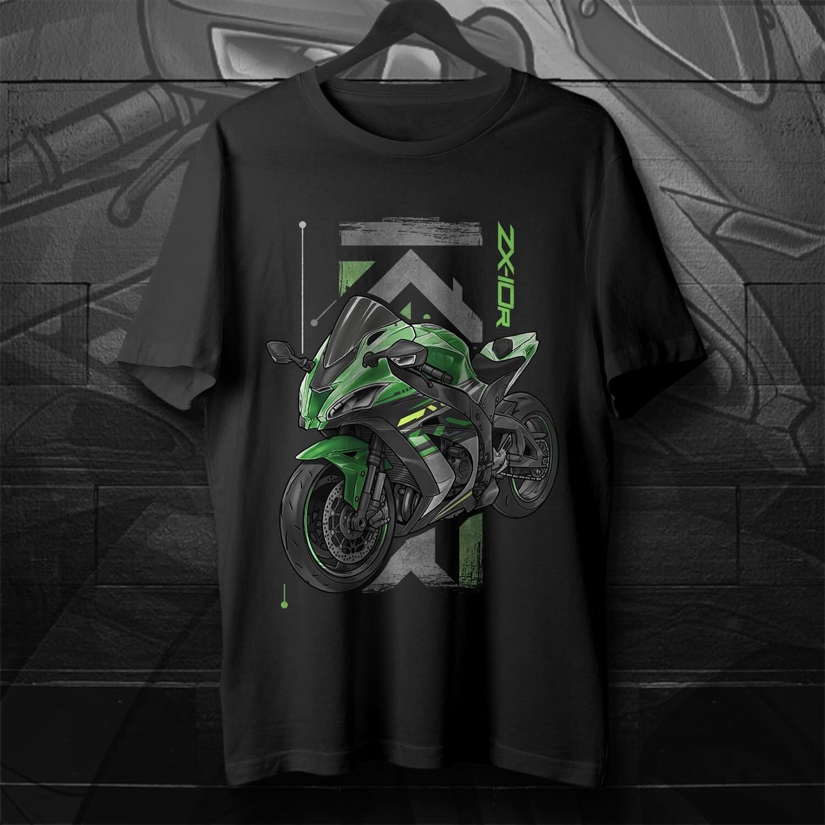 Kawasaki ZX10R T-Shirt, Motorcycle Tee Shirt for Riders Ninja ZX