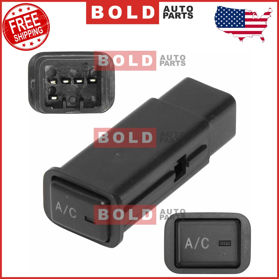 Interruptor de sistema de climatización - Interruptor de botón pulsador de aire acondicionado para 93-97 Toyota Corolla Geo Prizm Foto 2 de 3