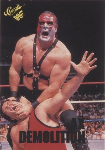 Wwf Demolition signed Replica Mask W/proof Autographed Wwe Ax