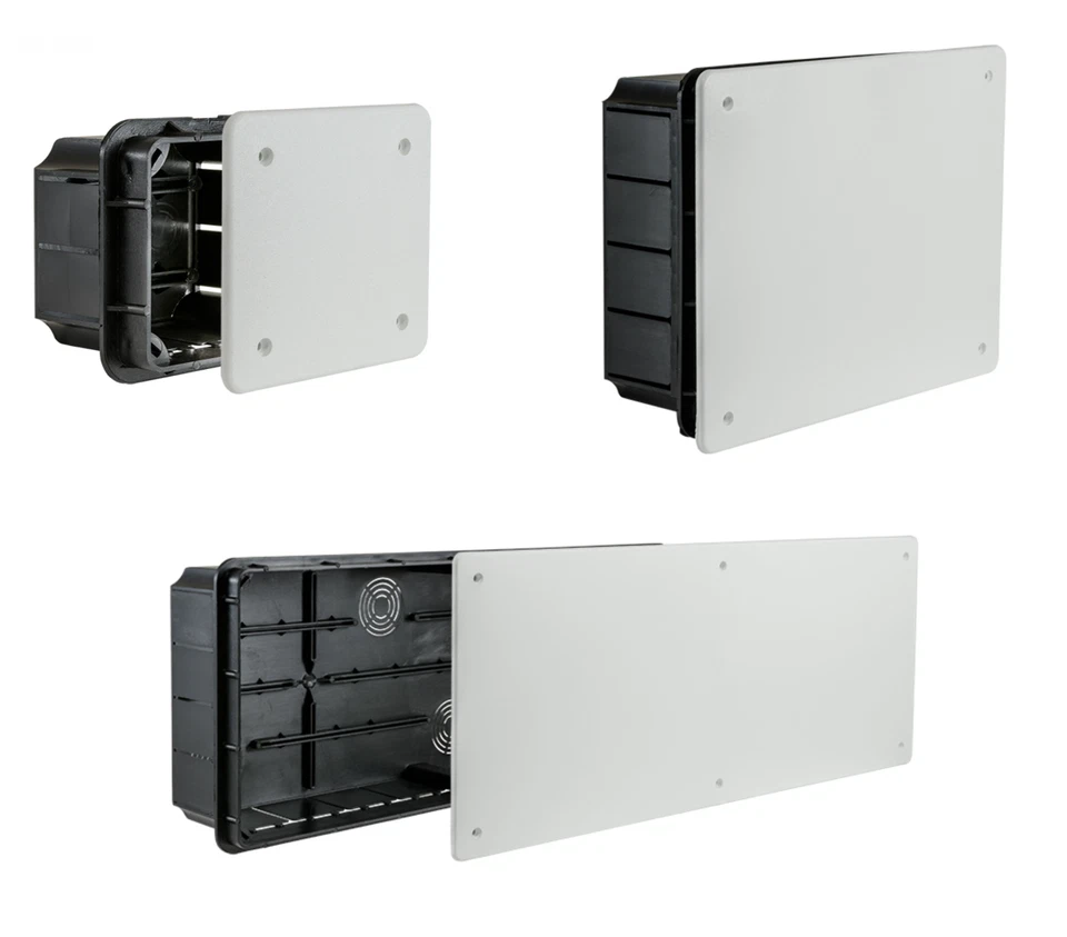 UP Abzweigkasten Unterputz Kasten Abzweigdose Unterputzverteiler IP40 Schwarz - Bild 2 von 2