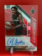 2021 PANINI PRIZM WNBA ANGEL MCCOUGHTRY SIGNATURES AUTO #SG-AMC LV ACES MINT!