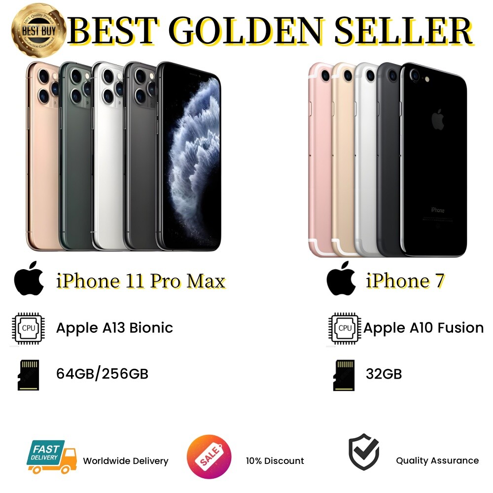 【Lowest Online】Apple iPhone 11 Pro Max | iPhone 7-32GB/64GB/256GB-Unlocked ApPlE