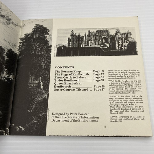 Kenilworth Castle D. F. Renn 1973 Vintage Souvenir Guidebook England Booklet - Picture 9 of 12