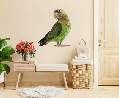 3D Grün Papagei H30 Tier Wallpaper Wandbild Poster Wandaufkleber Abziehbild Hone