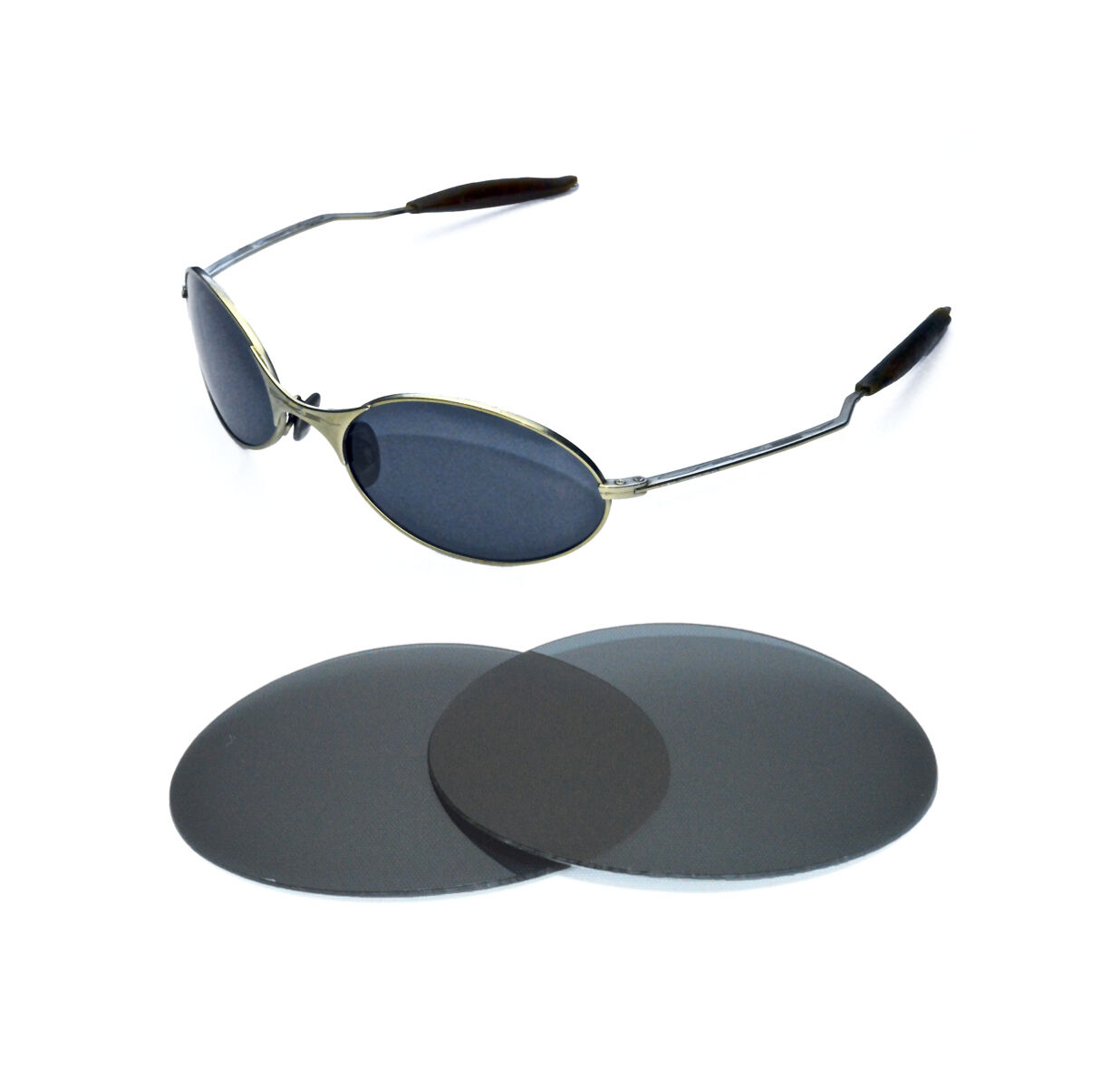 NEW POLARIZED BLACK REPLACEMENT LENS FOR OAKLEY E-WIRE 1.0 SUNGLASSES