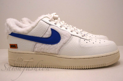 Nike Air Force 1 '07 Sail Racer Blue Sherpa Fleece DO6680 100 Women's Size 8.5