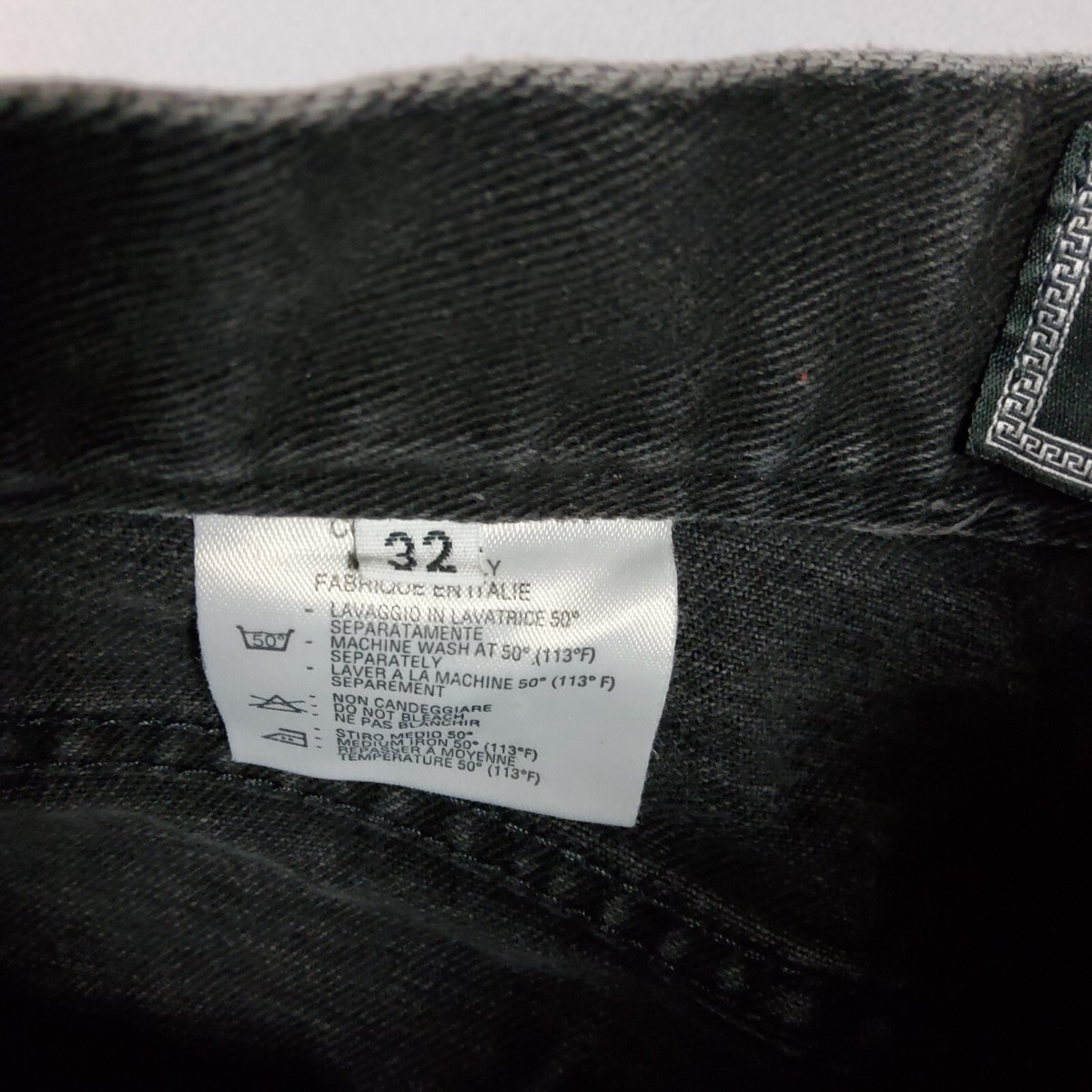Versace V2 Classic Vintage Men's Black Size 32 Denim Jeans