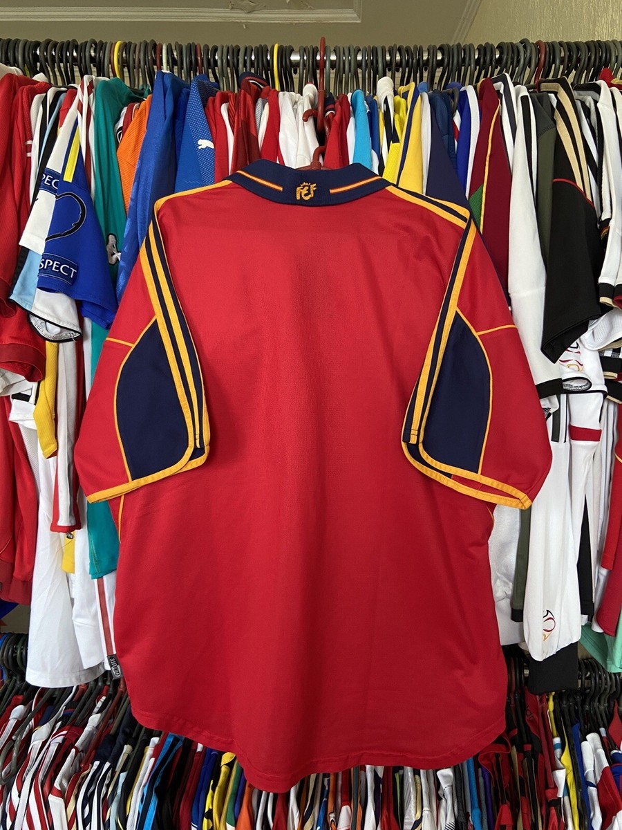 SPAIN 1999 2000 2001 HOME FOOTBAL SHIRT SOCCER JERSEY ADIDAS