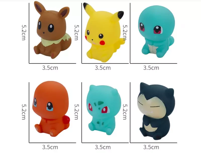 Juego de 6 Juguetes de Baño Pokemon - Pikachu y Amigos - ¡Adorable Regalo para Bebés! Foto 2 de 4