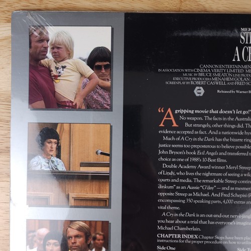 A Cry In The Dark Laserdisc LD Movie Extended Play Warner Home Video Sealed - Picture 7 of 13