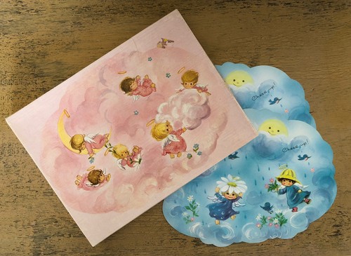 Vintage Engel Grußkarten Box Wolke 10 Engel Wolken zwei Karten