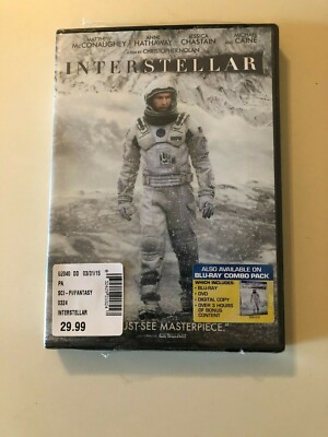 Interstellar [New DVD] 2014 Warner Brothers Matthew McConaughey