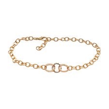 Women Gold Metal Chain Boot Bracelet Shoe 3 Links Charm Classic Basic Fun Anklet