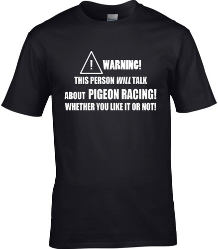 Pigeon Racing Mens T-Shirt Funny Hobby Pigeons Bird Fancier Gamble Bookie - Picture 2 of 3