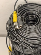 NEW Set Of  5 Video Power Cables 75ft 2-Way BNC Extension Security Camera Wires