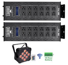2 Chauvet PRO-D6 Dimmer Switch Pack 115V/230V Wireless Battery Par Can Light