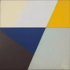 Medium Abstract Painting 2x2 ft. Post-Modernism Geometric Demrin OOAK NEW