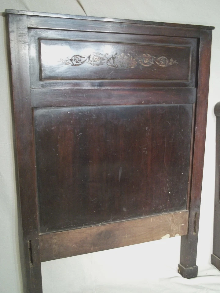 АНТИКВАРНАЯ КРОВАТЬ 19 В. ФРАНЦУЗСКОГО РЕГЕНТСТВА ИЗ ЛАТУНИ С ИНКРУСТАЦИЕЙ КРАСНОЕ ДЕРЕВО доставка доступна  - Изображение 4 из 4