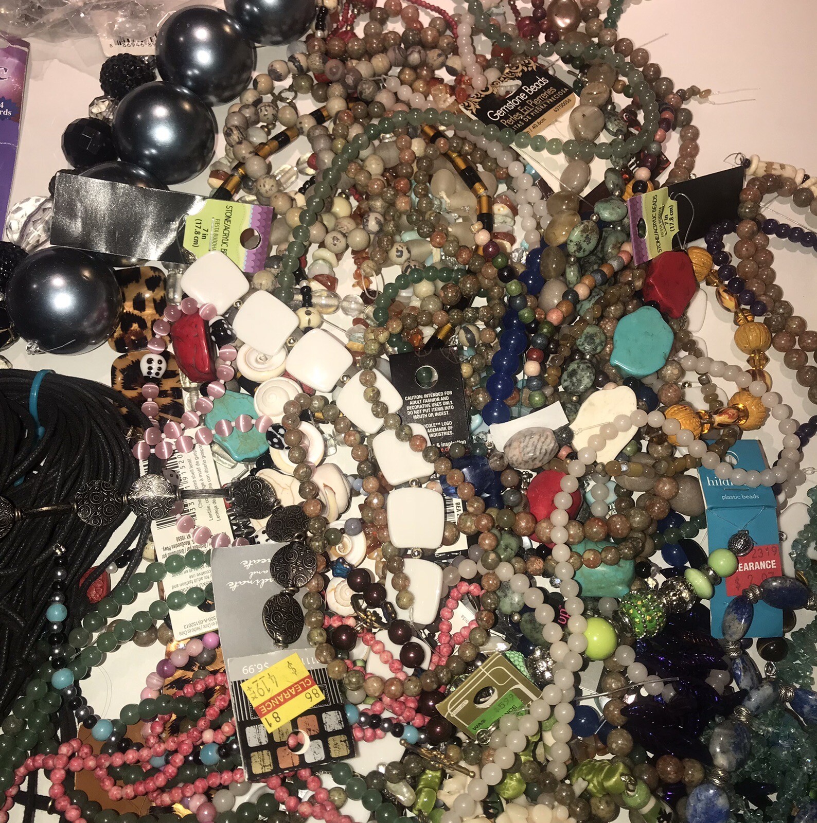 Large Jewelry Making Supplies Lot Beads Charms Findings Stones New In