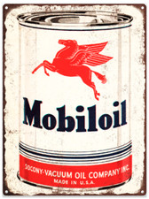 MobiloilGas oil Can Pump Pegasus Advertising Baked Metal Repro Sign 9x12 60163