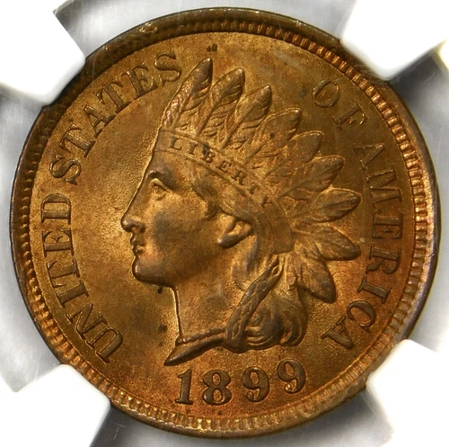 🦊😍🦊❤️‍🔥😍NGC MS65 RB 1899 INDIAN HEAD CENT