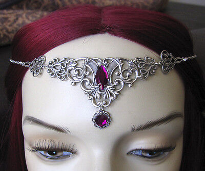 Silver Renaissance Medieval Elf Elven Circlet Crown Headpiece Headdress Jewelry 