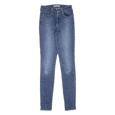 LEVI'S 721 High Rise Damen Jeans Blau Slim Skinny Stone Wash W25 L32