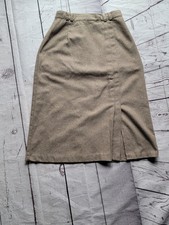 Vintage ILGWU Workers Union 1970s 1980s Tan Wool Women  s Pencil Skirt READ