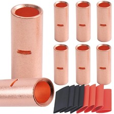 2 Gauge Butt Connectors 8PCS 2 AWG Non Insulated Butt Splice Connectors Unins...