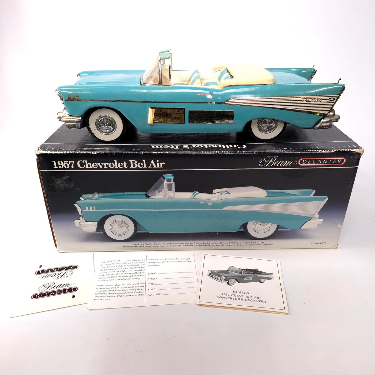James (Jim) Beam 1957 Chevrolet Bel Air Convertible Decanter w