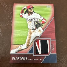 2026 Topps Series 1 Baseball CJ ABRAMS RED 3/5 Major League Material -Nationals!