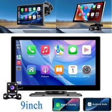 9" Touch Screen Wireless Apple Carplay Android Auto Portable Car Stereo Radio