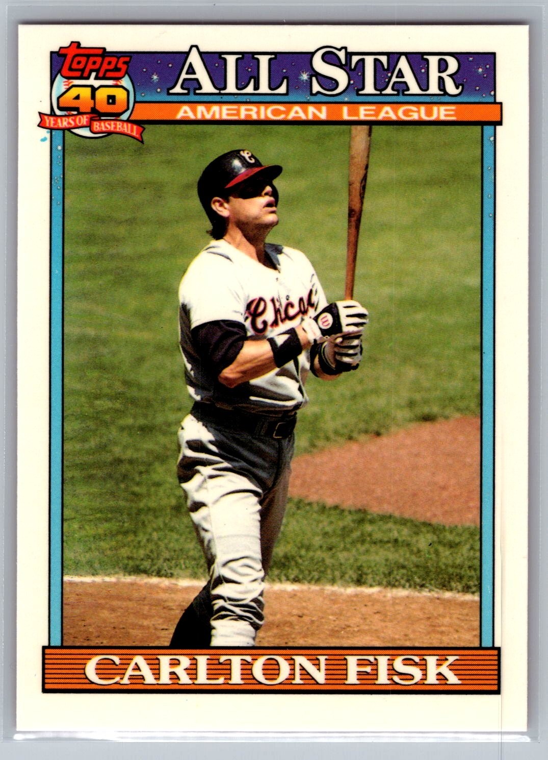 1991 Topps - All-Star Carlton Fisk #393 Collector's Edition (Tiffany) - HOF NM