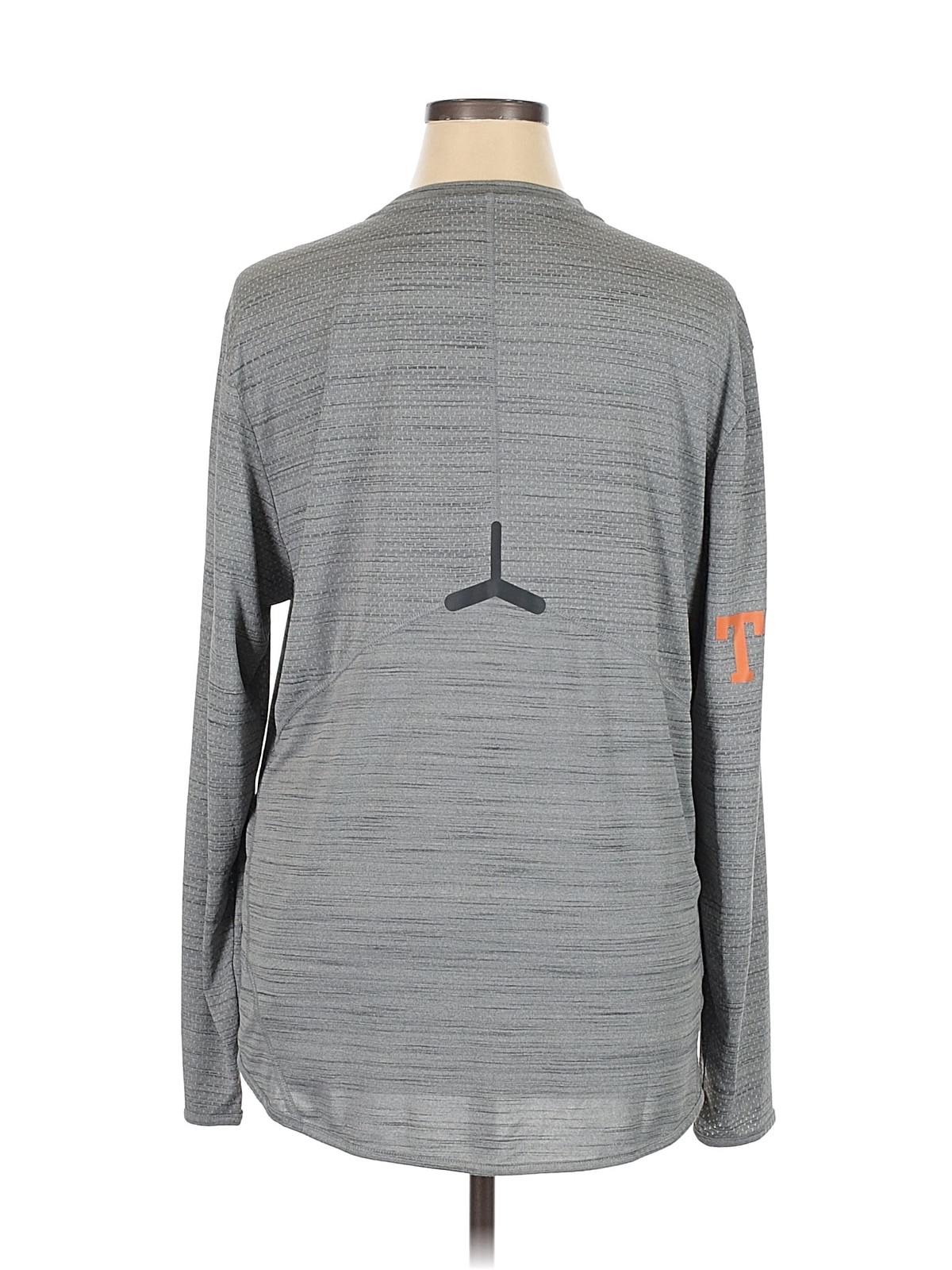 Nike Women Gray Long Sleeve T-Shirt XL thumbnail 2